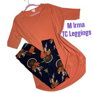 Preloved, LuLaRoe outfit - an orange Irma M with a pair of TC leggings